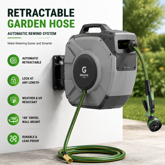 Retractable automatic garden hose