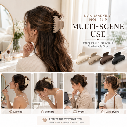Non-Marking Non-Slip Shark Hair Clip Set | Strong Hold Hair Clips