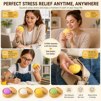 Slow rebound decompression squeezing toy