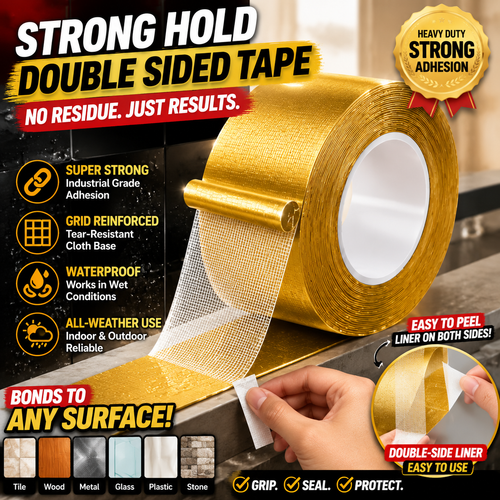 Heavy-Duty Double Sided Tape-Strong Adhesive🧵