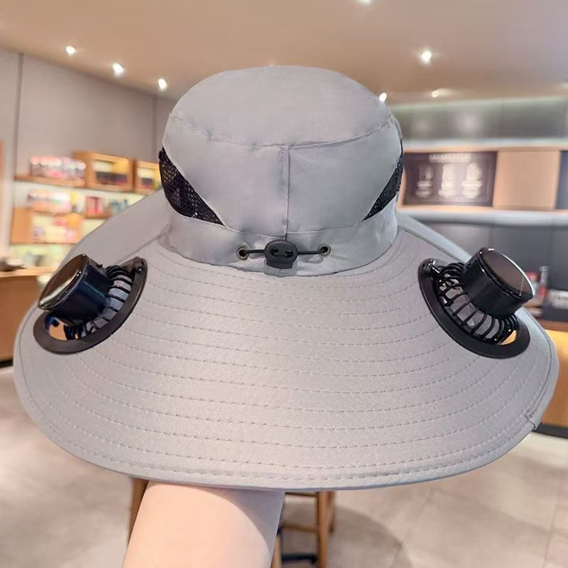 Beat the Heat with the 3-in-1 Cooling Fan Hat – Solar + USB Rechargeable | 360° Cooling | UPF50+ Protection